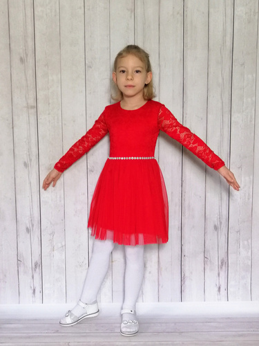 Рокля с дълъг ръкав Angel II Bambarillo, червена