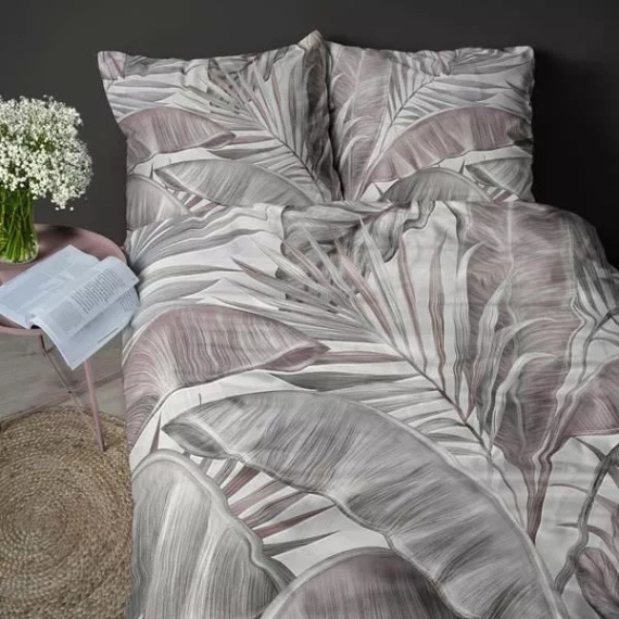5435 A 3D спално бельо от микрофибър Tropical Powder Leaves – Detexpol