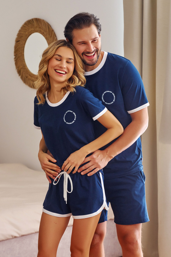 7217 Дамска пижама Doctor Nap - тъмносиня