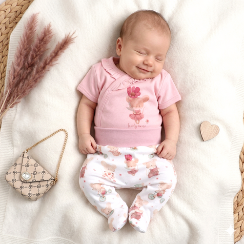 Nini Бебешки Полуританки Little Mouse  100% Органичен Памук – Полша