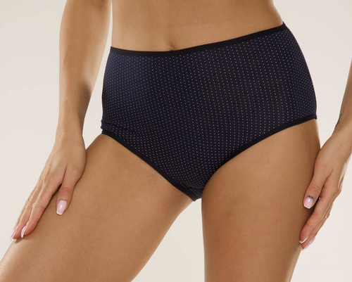 018 Сара Де лафенс високи гащи - тъмносиньо на точки