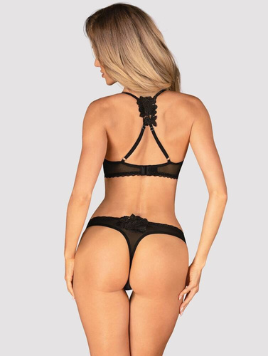 Latinesa Set Biustonosz+ stringi  Obsessive- czarny
