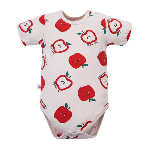 Боди за бебе Eevi Snack Time къс ръкав памук удобно