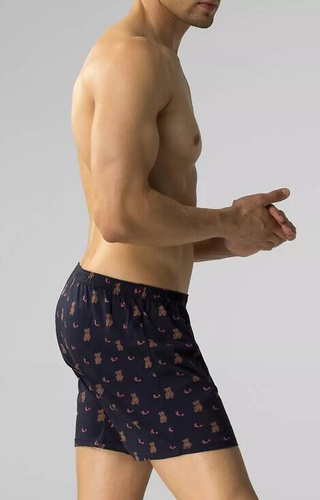 2GMB-006 Мъжки боксерки Atlantic - тъмносини - смарагд