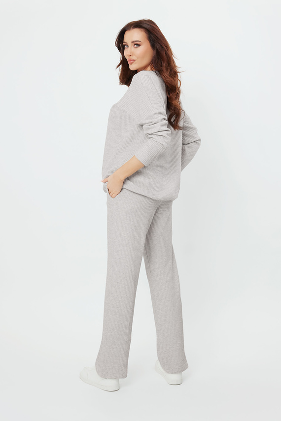 Дамски комплект Avira Italian Fashion - светъл меланж