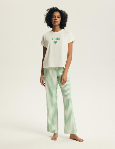 Дамска пижама Henderson Darlan 43707 – памук, дълги панталони, принт