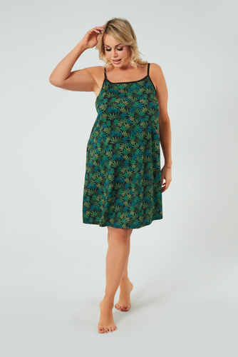 Прохладна нощница, тясна презрамка Италианска мода - принт