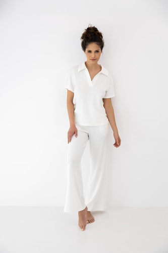 Sensis Zuri ecru дамска пижама – памук и модал, дълъг комплект