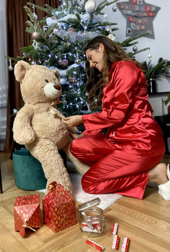 934 Classic Forex дамска пижама - червена