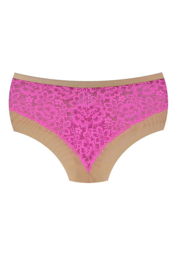 Mediolano Crazy Pink 19249 Пълни дантелени бикини в бежово и розово
