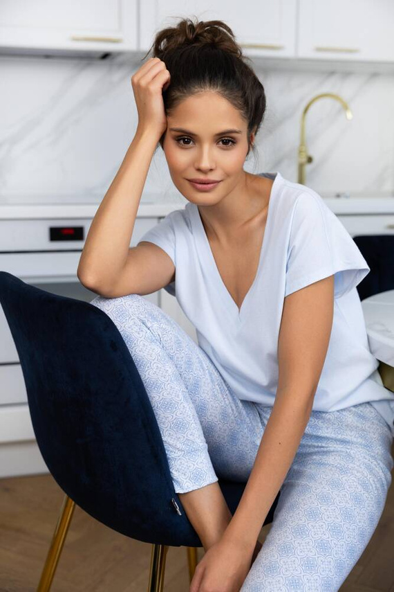 Дамска пижама Evelina Sensis - синя