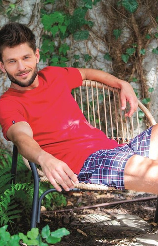 Мъжка пижама MNS 453 Key - червена