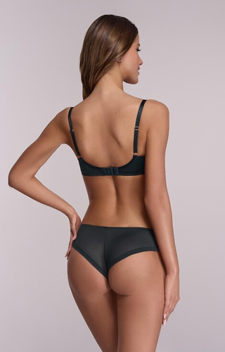 1030 Сутиен Ava Petrol – полумек, с банели, флорална бродерия