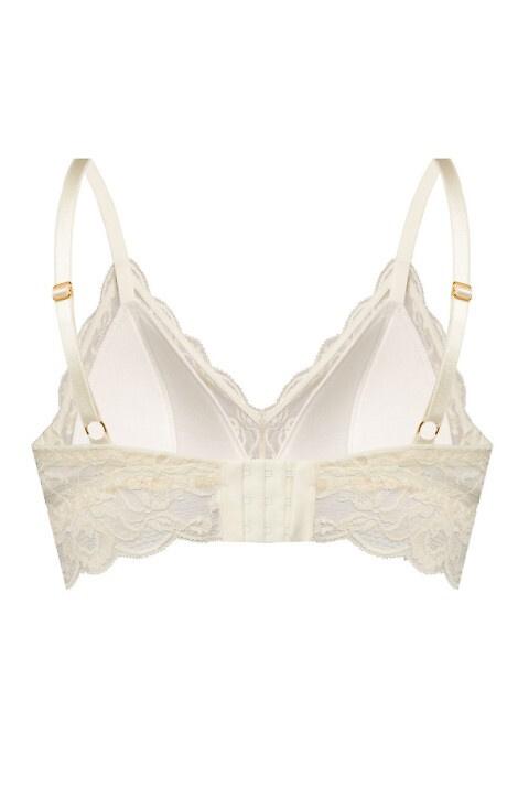 Kaja 02 Mefemi мек сутиен без банели, пясъчно – дантела, мек, удобен, с декоративна панделка