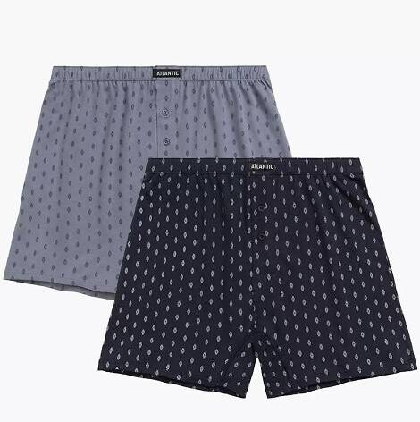 2MBX-057 Bokserki męskie Atlantic -granatowy-szary