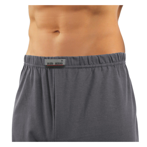 Мъжка пижама Sesto Senso с цип и къс ръкав - графитни котви