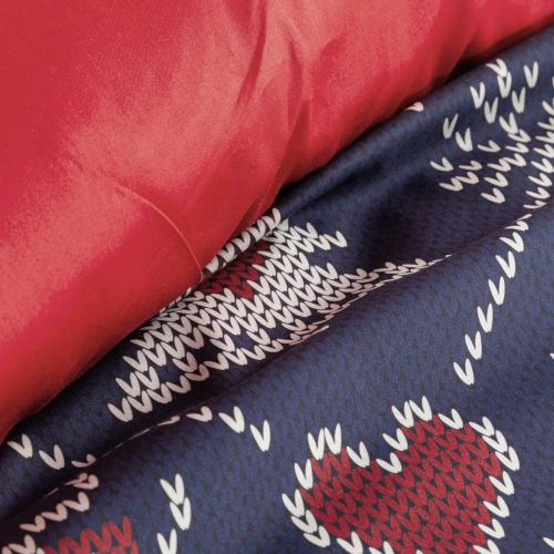 Спално бельо Merry Christmas от памучни евро пердета - тъмносини