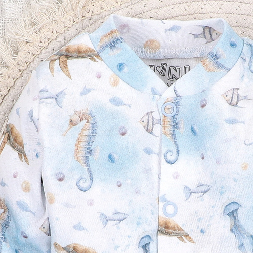 ABN-5454 Бебешки кафтан Sea Of Joy Nini – органичен памук, закопчаване с щракване