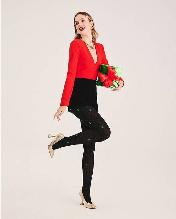 560 Коледен чорапогащник Tress 60 den Gabriella - черен