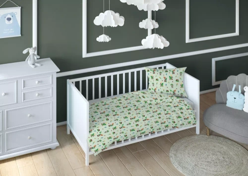 3807 C Land of Dreams Детско памучно спално бельо с калинки Karo