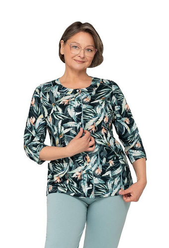 201 Maria II Martel дамска пижама черен тюркоаз 21