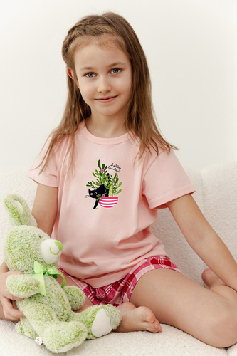 3386 Пижама Вероника за момиче Таро - розова