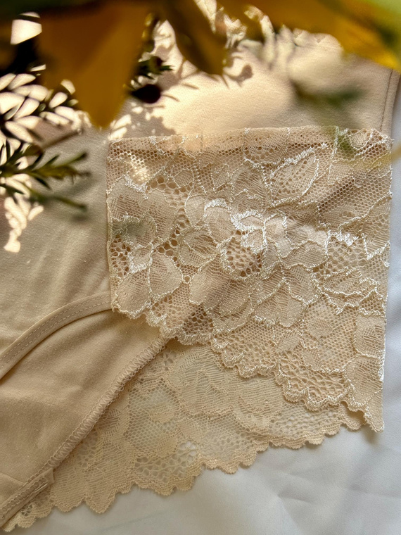 530 Iness Панталони с висок ръст De lafense - бежов