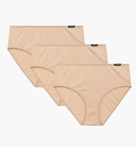 3BLP-579 Classic Figi damskie 3- pak Atlantic beżowy