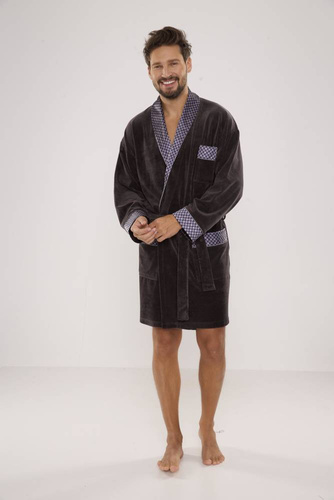 772 Мъжки форекс халат за баня Bonjour - графит
