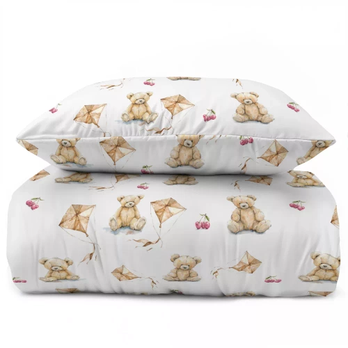 5453 A Teddy Bear Детско памучно спално бельо Detexpol бежово