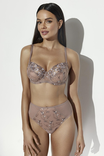 Ava 2274 Mocha Mousse Сутиен Soft с банели, бродиран