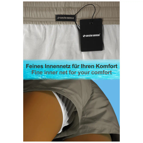 Sesto Senso мъжки бански шорти бързосъхнещи плажни с джобове khaki