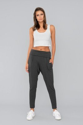 Сив дамски панталон Италианска мода - тъмен меланж