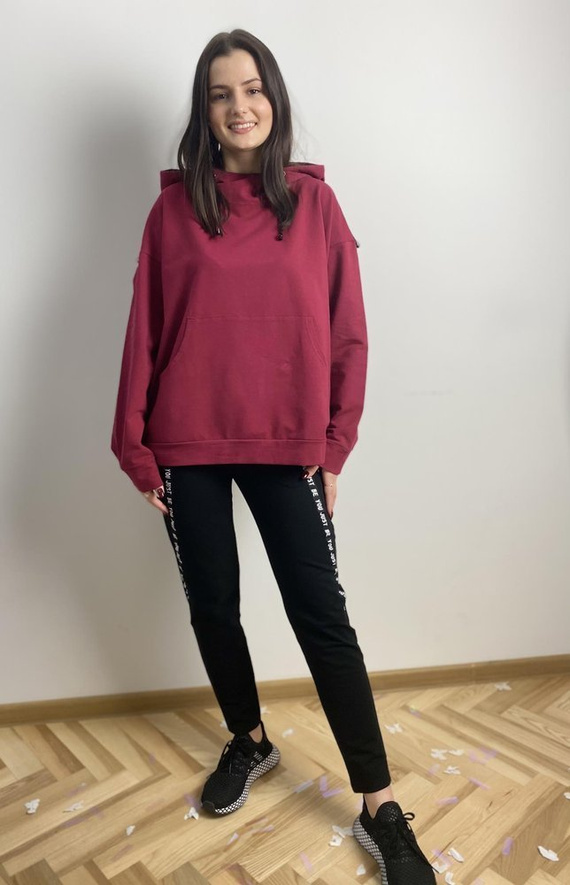 496 Дамски спортен костюм Just Forex - бордо