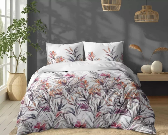 5504 A Памучно спално бельо Tropical Flowers Naturalis – Detexpol бяло