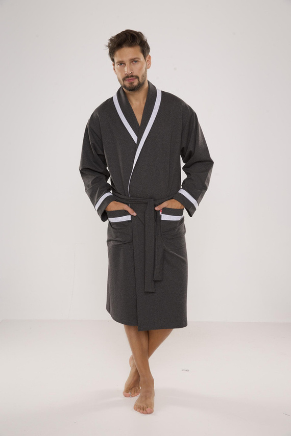 564 Мъжки халат Bruno De Lafense - графит