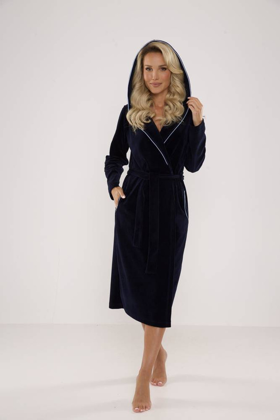 664 Дамски халат Lydie Forex - тъмносин