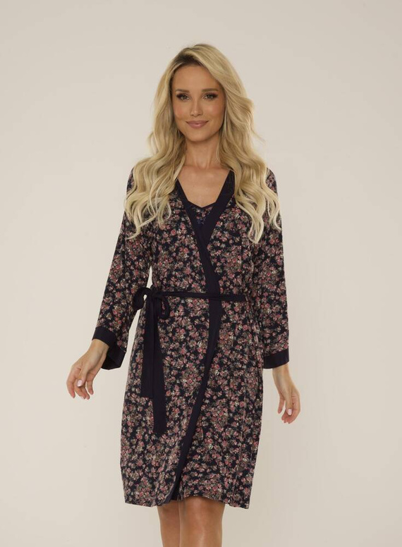 468 Дамски халат Mia Forex - тъмносин