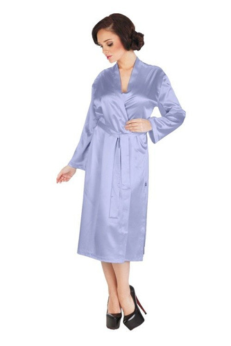 798 Класически дамски халат Forex - син/син