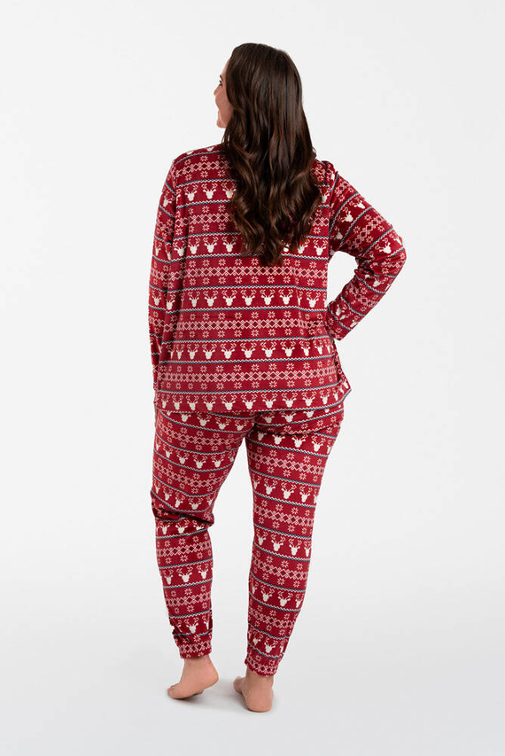 Исландски поларен комплект за жени Италианска мода - бордо принт 