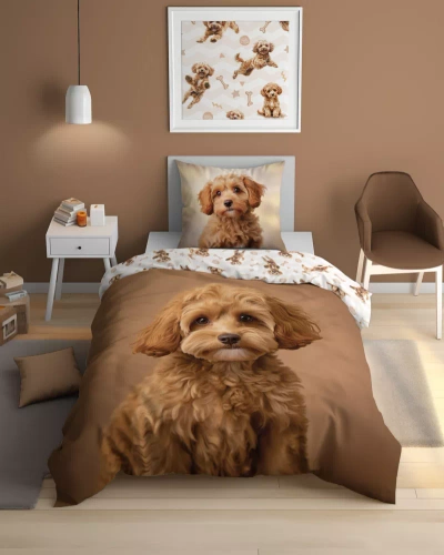 5421 A Rudy Piesek Памучно спално бельо, светещо в тъмното Detexpol