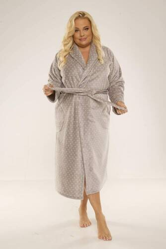 548 Melanie Дълъг дамски халат Forex - сив