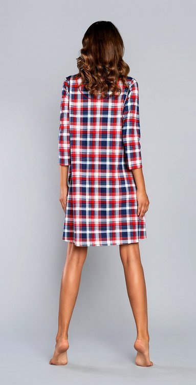 Rugia нощница за майчинство и кърмене 3/4 ръкав Италианска мода - червено 