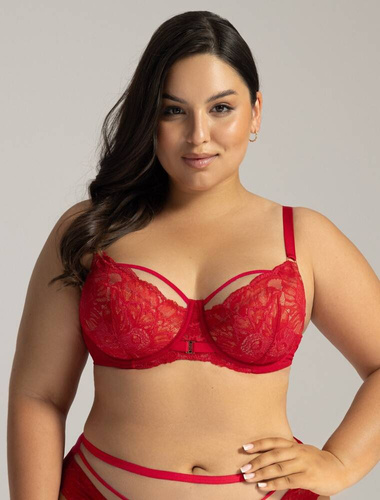 2157 Ava полуподплънчен макси сутиен червен