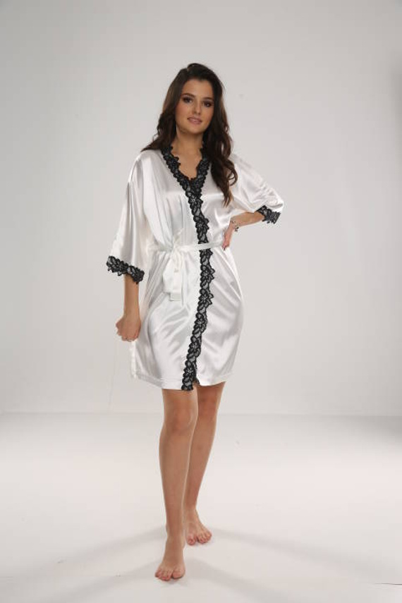 929 Kleoree Дамски халат De Lafense - перла