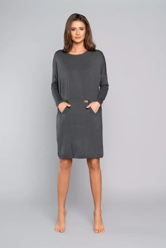 Тирана Туника за бременни и жени Италианска мода - тъмен меланж