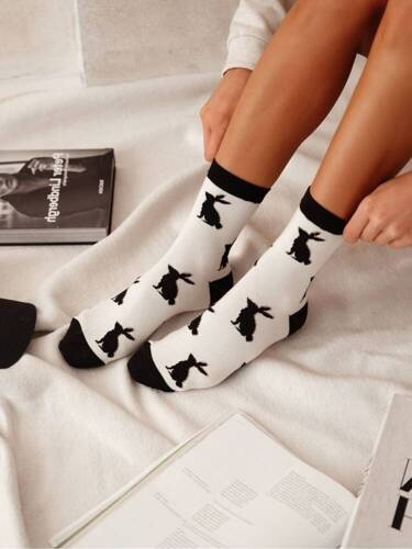 0200-153 Дамски чорапи Rabbit Milena - екрю