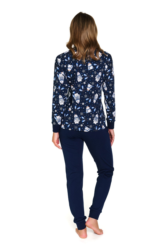 5272 Дамски пижамен комплект Doctor Nap - Уютно мече, памук, дълъг ръкав и панталон