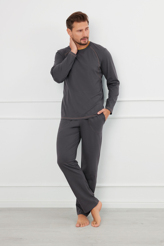 Salomon Мъжка пижама с дълъг ръкав и дълъг панталон Италианска мода - graphite/honey