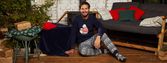 Arktyka Мъжка пижама Италианска мода - тъмно синьо